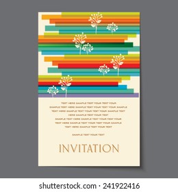 vintage tree invitation card