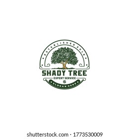 Vintage tree logo design vector