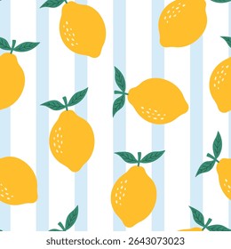 Vintage trend pattern with lemons.