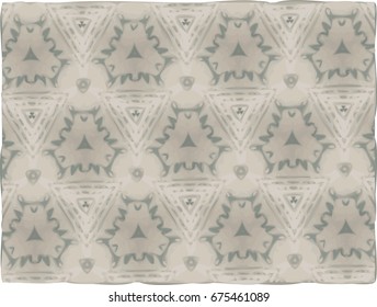 vintage triangle lace ornaments in soft grey and cream colors, digital hand painted vector background