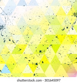 Vintage  triangle pattern.Geometric hipster retro background with place for your text. Retro triangle background