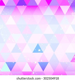 Vintage  triangle pattern.Geometric hipster retro background with place for your text. Retro triangle background. Colorful-mosaic-banner