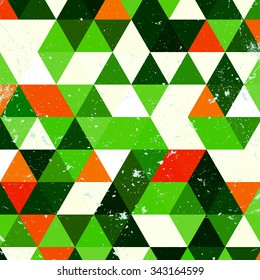 Vintage triangle pattern.Geometric hipster retro background with place for your text. Retro triangle background. Colorful-mosaic-banner
