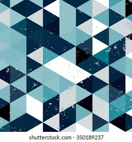 Vintage triangle pattern.Geometric hipster retro background with place for your text. Retro triangle background. Colorful-mosaic-banner