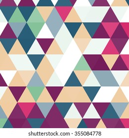 Vintage triangle pattern.Geometric hipster retro background with place for your text. Retro triangle background. Colorful-mosaic-banner