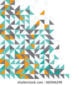 Vintage triangle pattern.Geometric hipster retro background with place for your text. Retro triangle background. Colorful-mosaic-banner