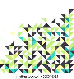 Vintage triangle pattern.Geometric hipster retro background with place for your text. Retro triangle background. Colorful-mosaic-banner