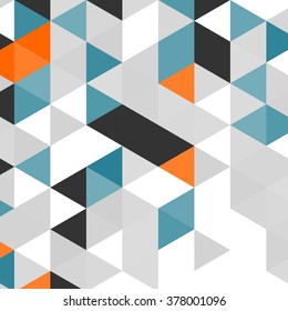 Vintage triangle pattern.Geometric hipster retro background with place for your text. Retro triangle background. Colorful-mosaic-banner