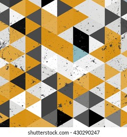 Vintage triangle pattern.Geometric hipster retro background with place for your text. Retro triangle background. Colorful-mosaic-banner