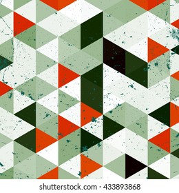 Vintage triangle pattern.Geometric hipster retro background with place for your text. Retro triangle background. Colorful-mosaic-banner
