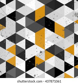 Vintage triangle pattern.Geometric hipster retro background with place for your text. Retro triangle background. Colorful-mosaic-banner