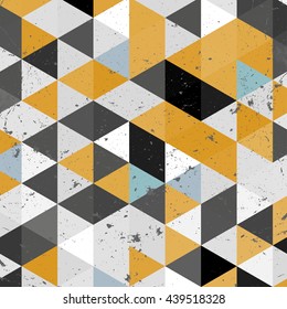 Vintage triangle pattern.Geometric hipster retro background with place for your text. Retro triangle background. Colorful-mosaic-banner