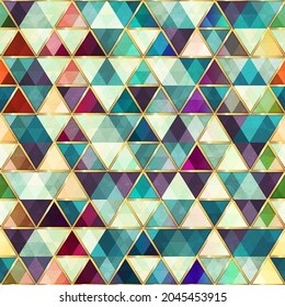 Vintage triangle seamless pattern. Eps 10 vector file.