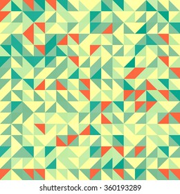 Vintage triangle seamless pattern.Geometric hipster retro background with place for your text.Vector illustration