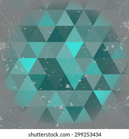 Vintage triangle vector background