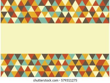 vintage triangles background with empty space

