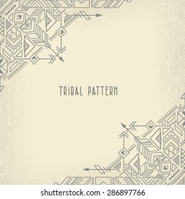 vintage tribal ethnic background, native american motifs