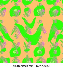 Vintage Tribal Fashion Pattern Seamless Neon