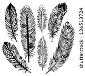 Vintage Tribal Feathers