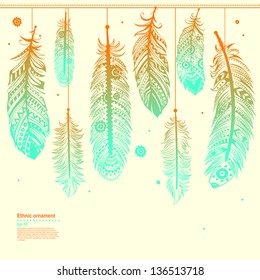 Vintage Tribal Feathers