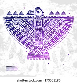 Vintage Tribal native American eagle