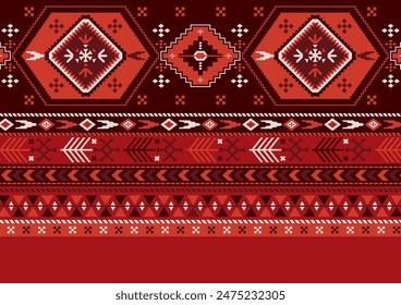 Vintage Tribal Rug image pattern red