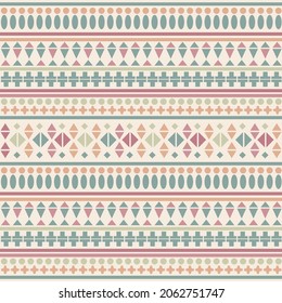 Vintage tribal seamless design pattern. Traditional geometric combination
