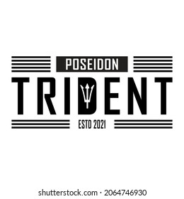 Vintage Trident Logo-Design für Unternehmen und Finanzindustrie.