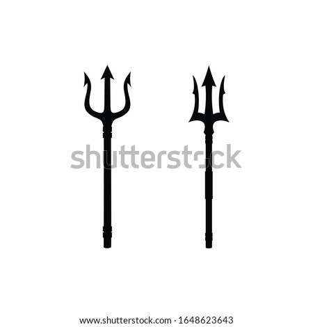 
Vintage Trident Spear of Poseidon Neptune God Triton King logo design
