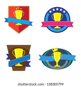 Vintage trophy badge, vector format