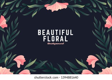 Vintage and tropical background in realistic style