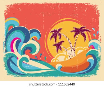 ハワイ 波 のイラスト素材 画像 ベクター画像 Shutterstock