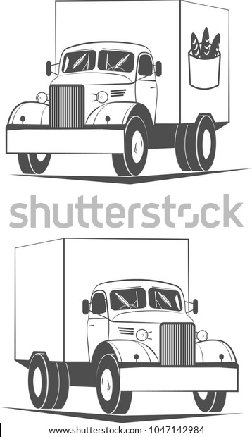 Vintage truck elements\
logo
