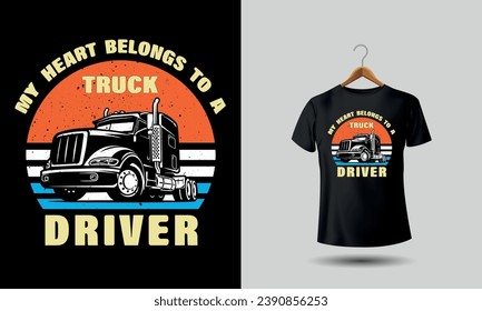 vintage tshirt design truck, cars and love