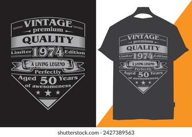 Vintage t-shirt designs often evoke a sense of nostalgia, capturing the essence of bygone eras or paying homage to retro styles. Here's a description of a vintage t-shirt design