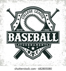 Vintage t-shirt graphic design,  grange print stamp, baseball typography emblem, sports logo Creative design, Vector