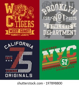 Vintage T-shirt Graphic Set