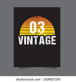 vintage T-shirt poster design