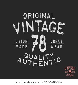 Vintage t-shirt stamp. Design for print, badge, applique, label t shirt, jeans, casual clothing or urban wear. Vector illustration.