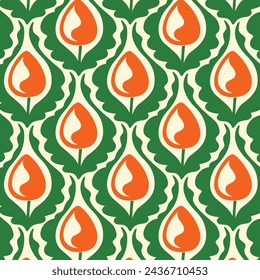 Vintage Tulip Designs in Fabric, Wallpaper and Texture