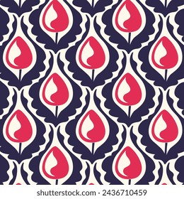 Vintage Tulip Designs in Fabric, Wallpaper and Texture