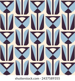 Vintage Tulip Designs in Fabric, Wallpaper and Textures