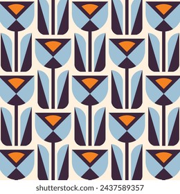 Vintage Tulip Designs in Fabric, Wallpaper and Textures