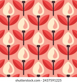 Vintage Tulip Designs in Fabric, Wallpaper and Textures