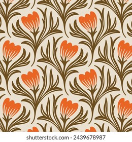 Vintage Tulip Designs in Fabric, Wallpaper and Textures