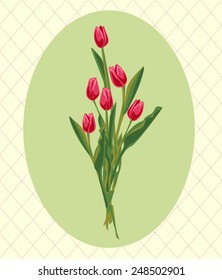 Vintage Tulips Vector