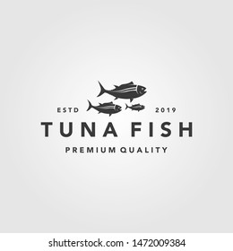 Vintage Tuna Fish Logo Label Seafood Stock Vector (Royalty Free ...