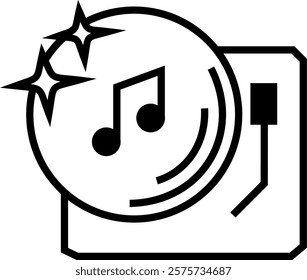 Vintage turntable for vinyl icon design vector symbol illustration.