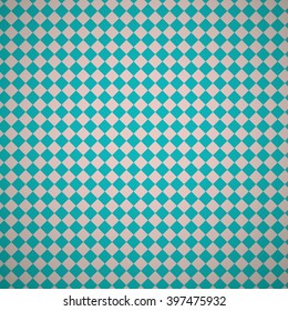 Vintage turquiose seamless pattern. Vector illustration. Endless texture for wallpaper, fill, web page background, surface texture. Shabby geometric ornament.