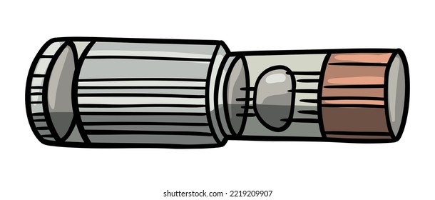 Vintage tv camera tube - hand drawn illustration